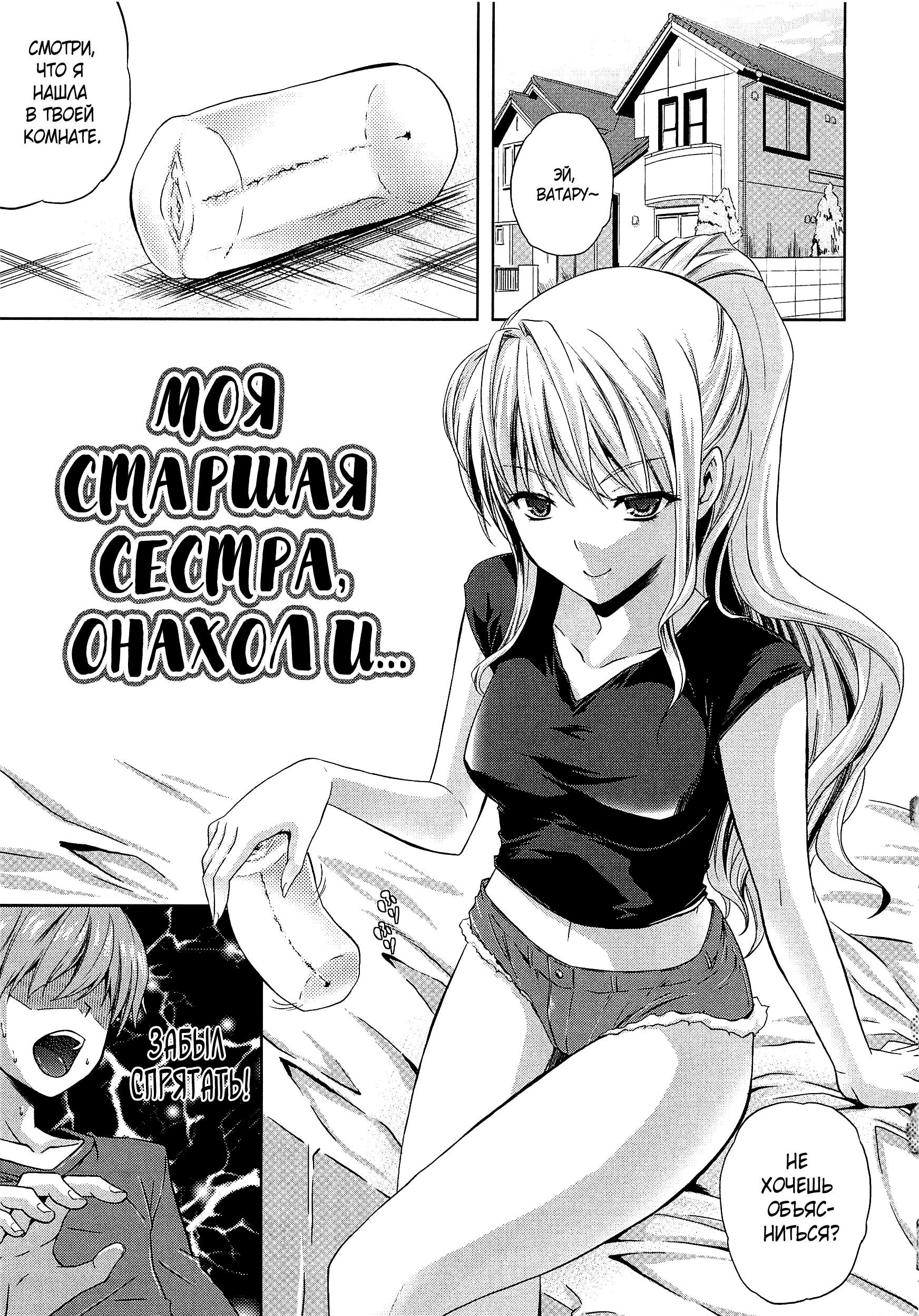 Читать онлайн хентай мангу Моя старшая сестра, онахол и... (My Older  Sister, an Onahole and...) на русском! ХентайМуд!